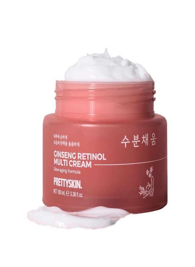 PRETTYSKIN Ginseng Extract & Retinol Multi Cream | Hydrating & Nourishing Face Moisturizer | Helps Improve Skin Elasticity, Firmness & Smooth Texture | 3.38 fl.oz - Image 1